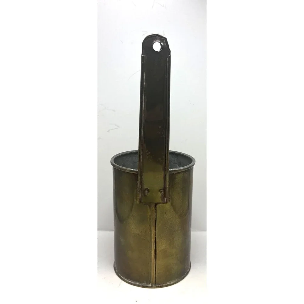 Vintage Copper and Brass Nesting Measuring Stackable Hanging Cups Ladle Quarts